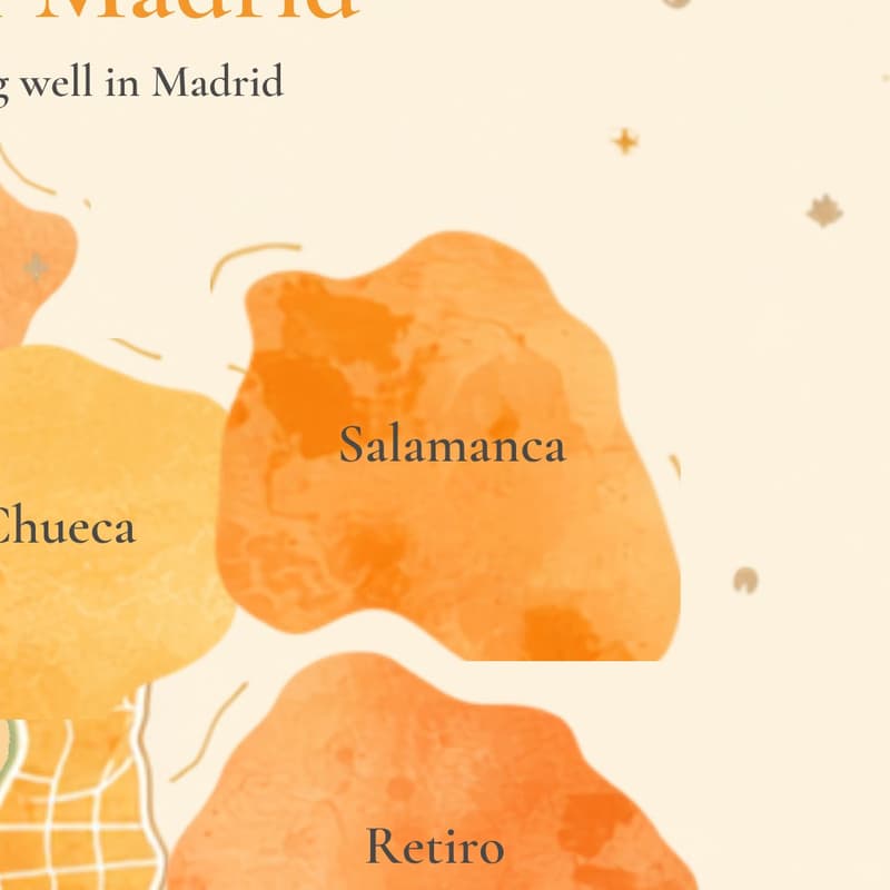 Illustrated map crop showing where Salamanca sits in Madrid