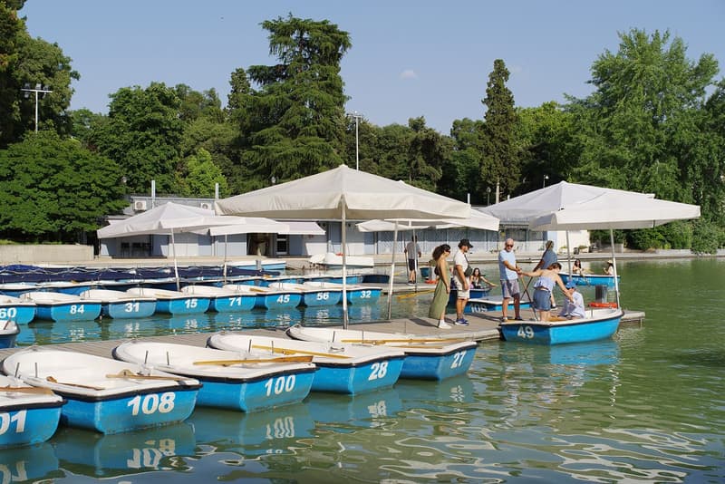 The boat landing on the Estanque lake in Madrid's Retiro park